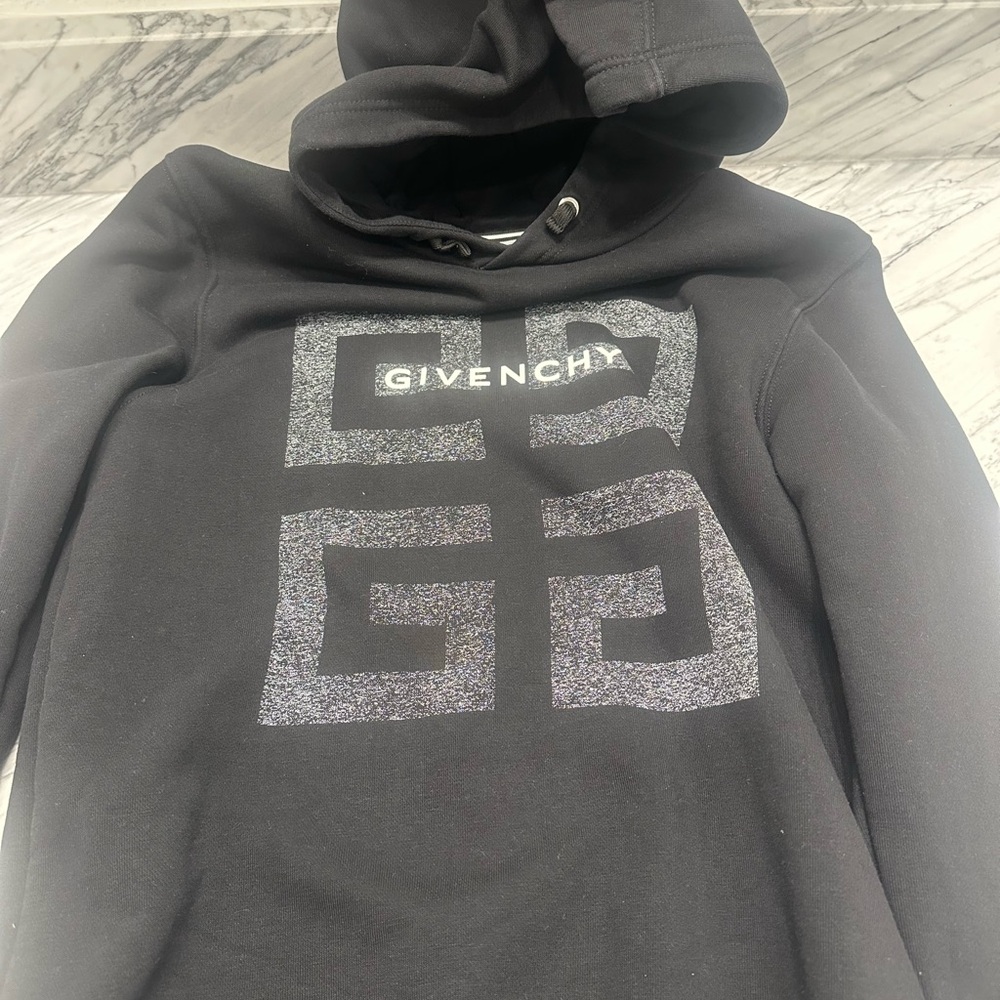 Givenchy Black and Gray boys hoodie sz 12